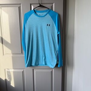 Under Armour Men’s Long-Sleeve Performance Shirt - Aqua Blue